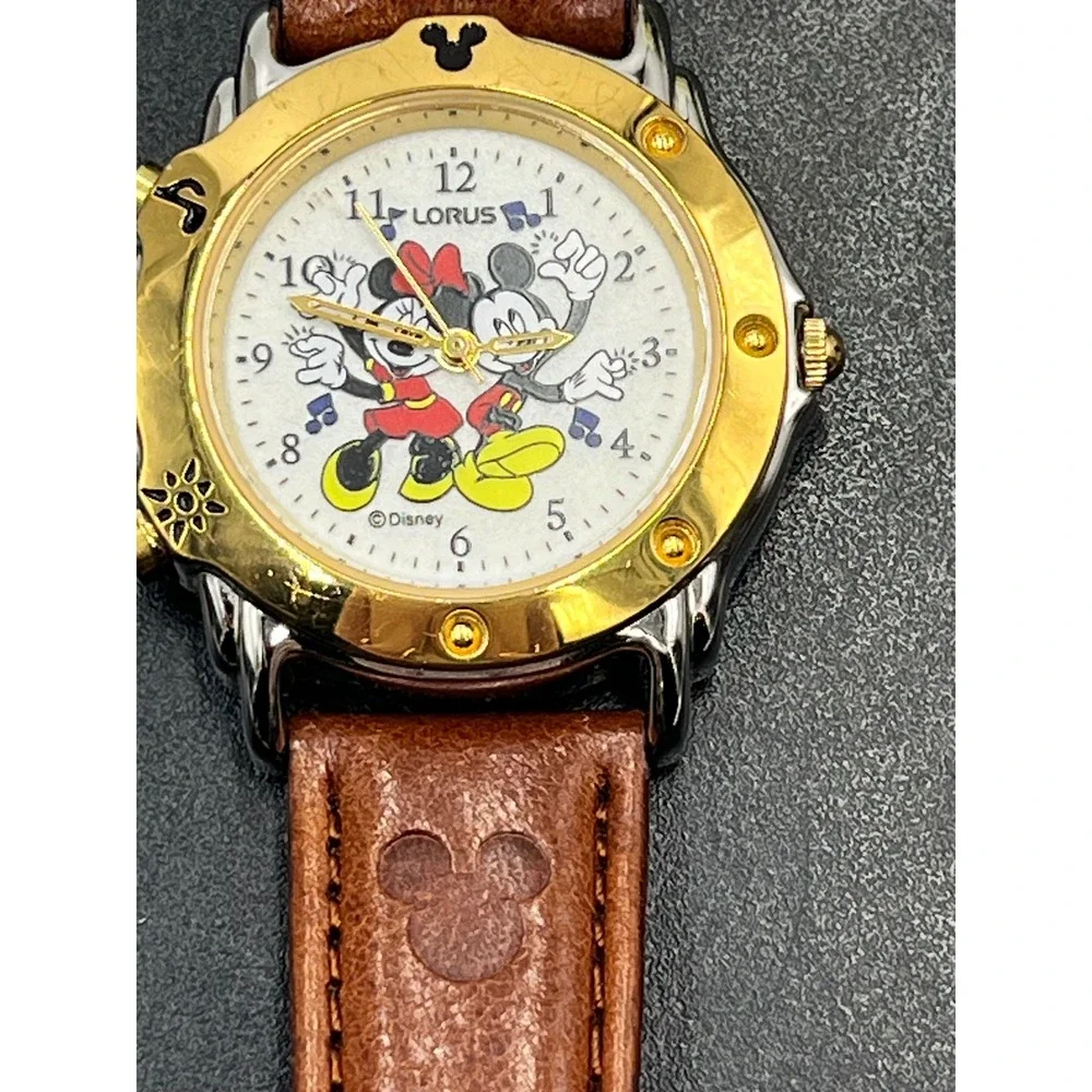 Lorus Walt Disney Musical Mickey Mouse Quartz‎ Unisex Watch V422- 0010 Vintage *